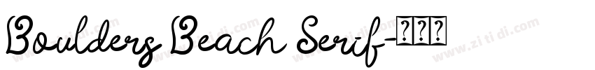 Boulders Beach Serif字体转换